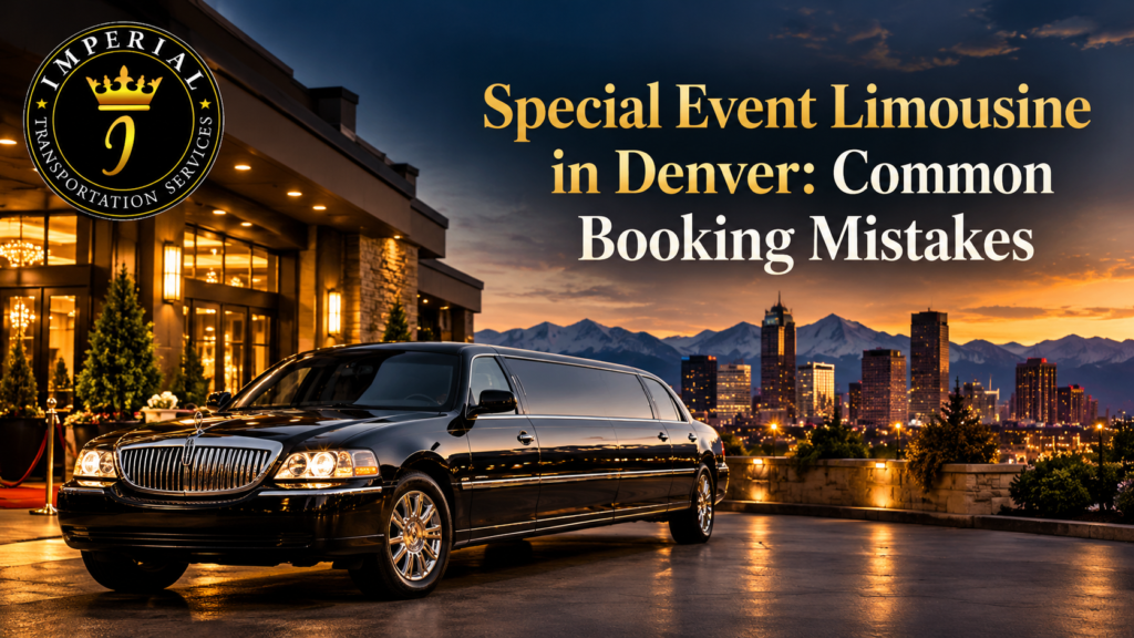 Luxury limousine arranged for special event transportation in Denver, Colorado